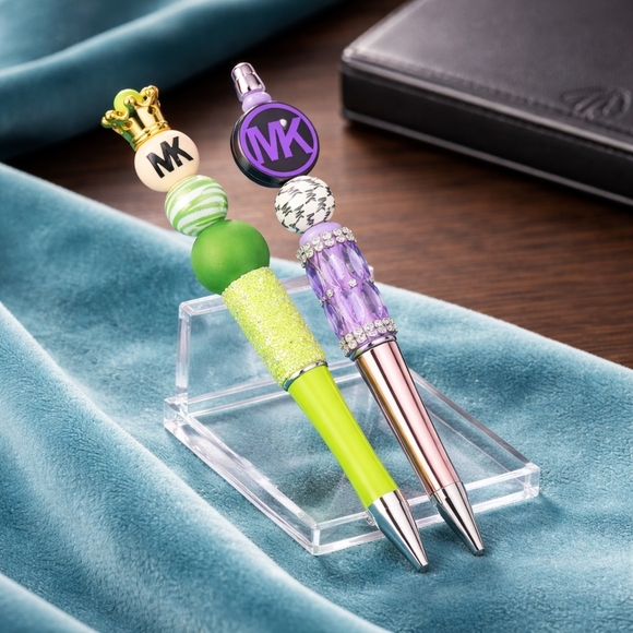 Hand Crafted Accessories - x2 Hand Crafted Beaded Pens New